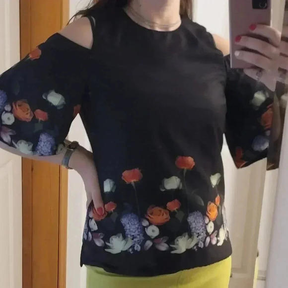 COPY - Ted Baker Amarga Kensington Cold-Shoulder Top - Picture 5 of 8